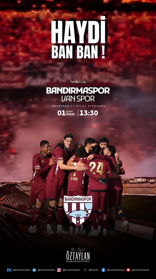 AK Partili Milletvekili Ali Taylan Öztaylan'dan Bandırmaspor'a Maç Öncesi Destek