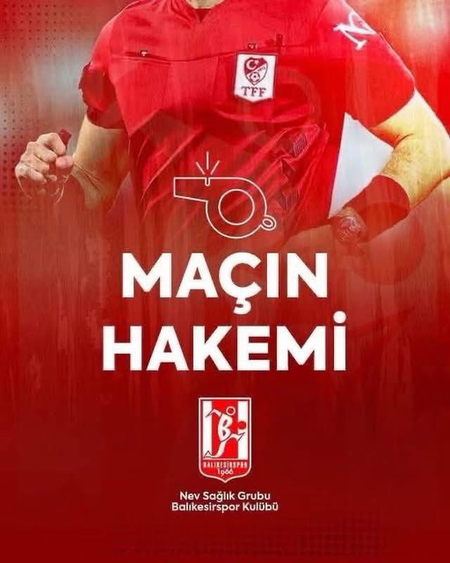 Balıkesirspor'un Eskişehirspor Maçında Hakem Belli Oldu