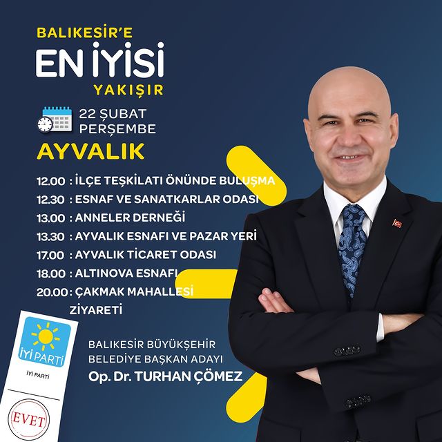 İyi Parti Milletvekili Turhan Çömez, Ayvalık'ta yerel yönetimlere dair önemli görüşmelerde bulundu.