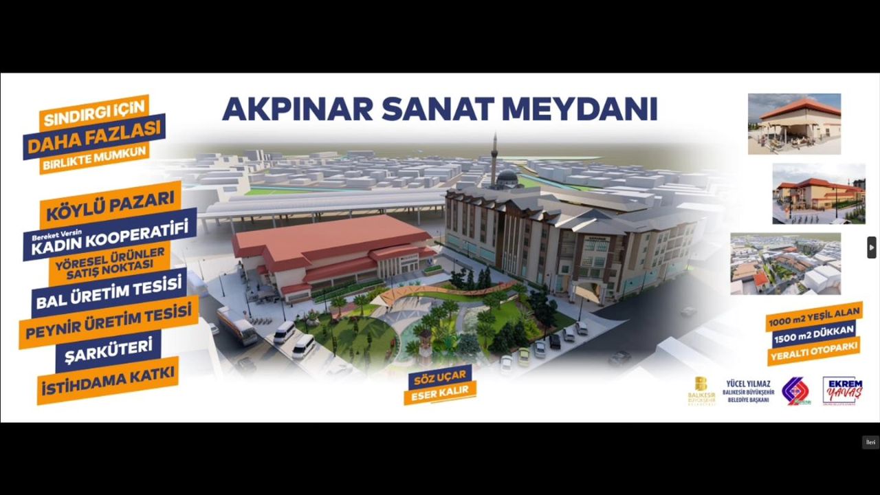 Balıkesir'in Sındırgı ilçesinde geniş kapsamlı kentsel gelişim projesi başlıyor: Akpınar Sanat Meydanı ve turistik tesisler oluşturulacak!