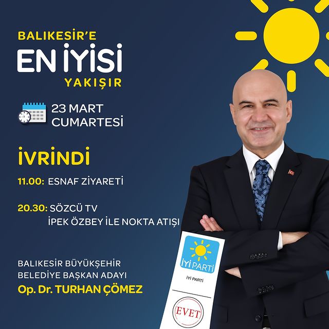 İyi Parti Milletvekili Turhan Çömez, İvrindi'de yerel seçim stratejilerini açıklıyor.
