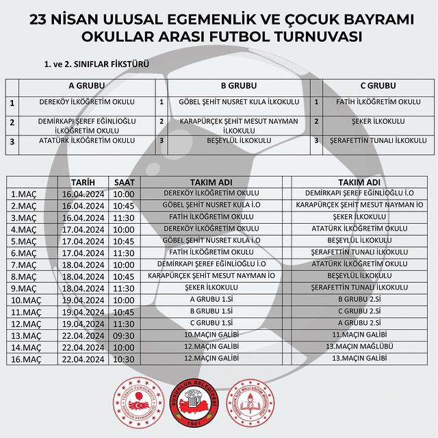 Susurluk'ta 23 Nisan Bayramı'na özel okullar arası futbol turnuvası düzenleniyor