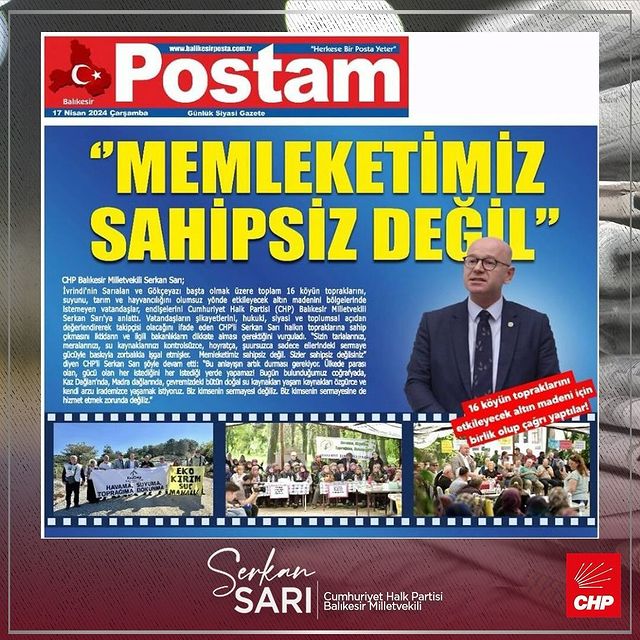 Balıkesir Milletvekili Serkan Sarı, Balıkesirspor ve ÇED süreçleriyle ilgili endişelerini dile getirdi.