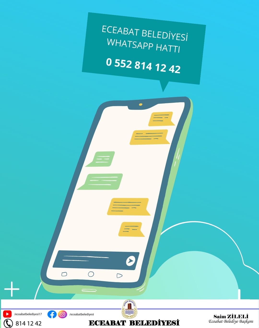 Eceabat’ta Belediye iletişimi güçlendiriyor: WhatsApp hattı hizmete açıldı