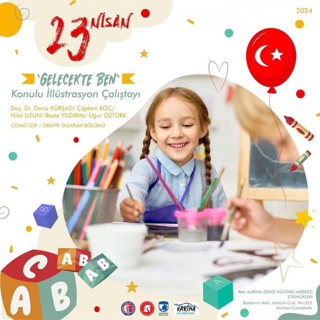 ÇOMÜ Güzel Sanatlar Fakültesi, renkli etkinlikte 23 Nisan'ı kutluyor!