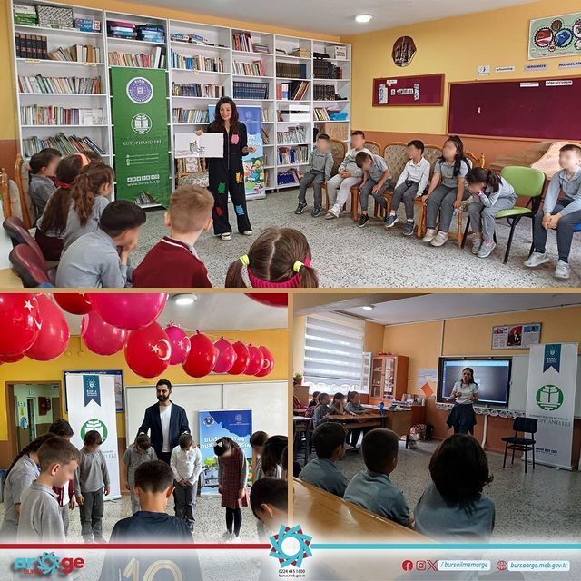 Bursa'nın Orhangazi ilçesindeki Yeniköy İlkokulu, Ulaşılamayan Durak Kalmasın projesiyle öğrencilere eğitim etkinlikleri sundu.