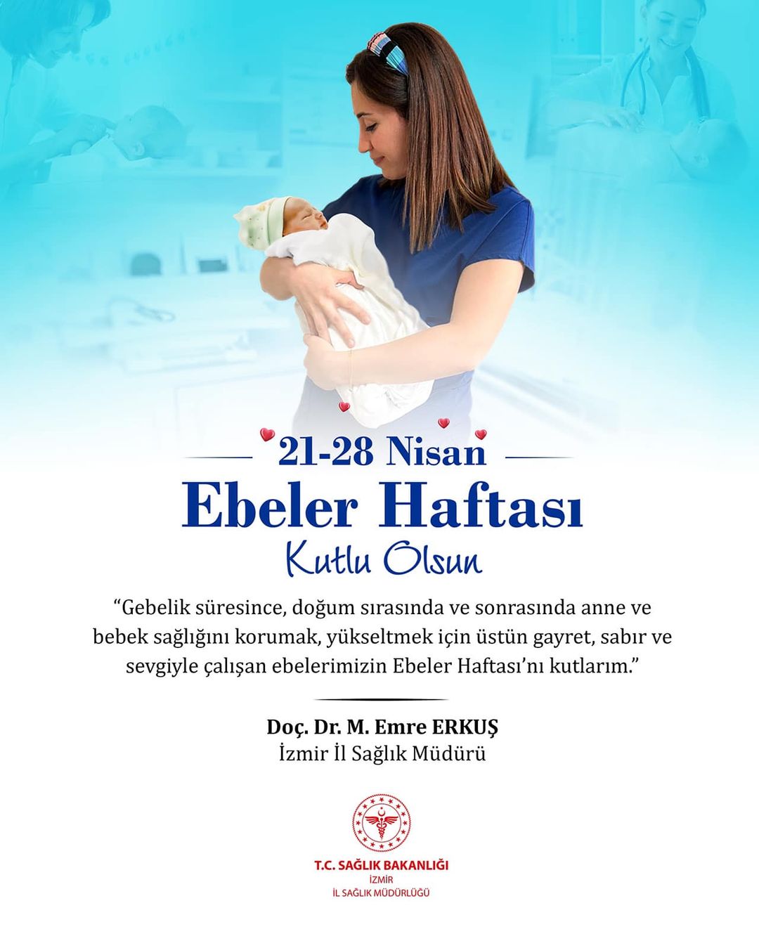 İzmir'de ebeler, anne ve bebek sağlığının destekçileri olarak kutlanıyor