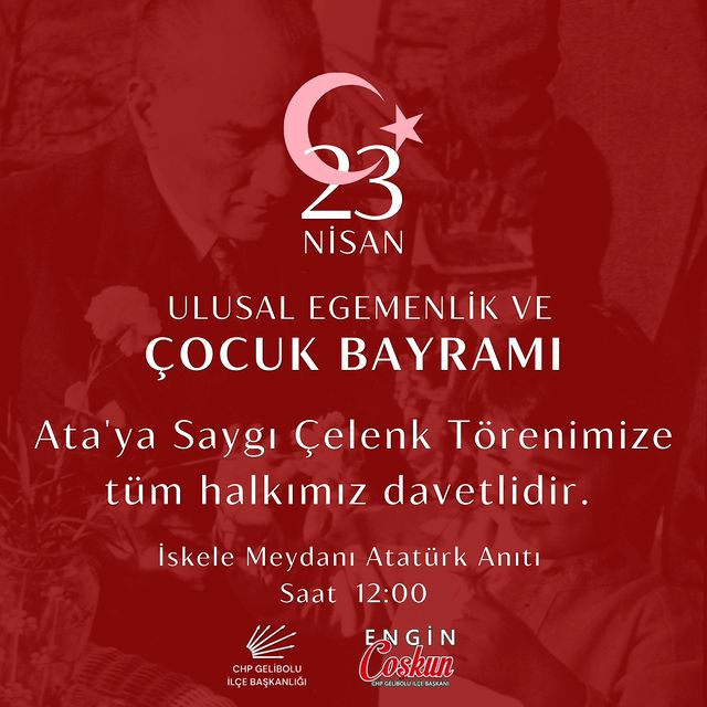Gelibolu'da Atatürk'e Saygı Çelenk Töreni Düzenlenecek