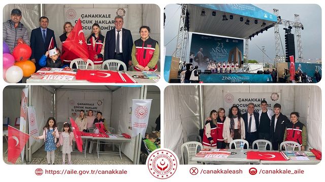 Çanakkale'de Anadolu Hamidiye Tabyası'nda 23 Nisan kutlamaları gerçekleşti.