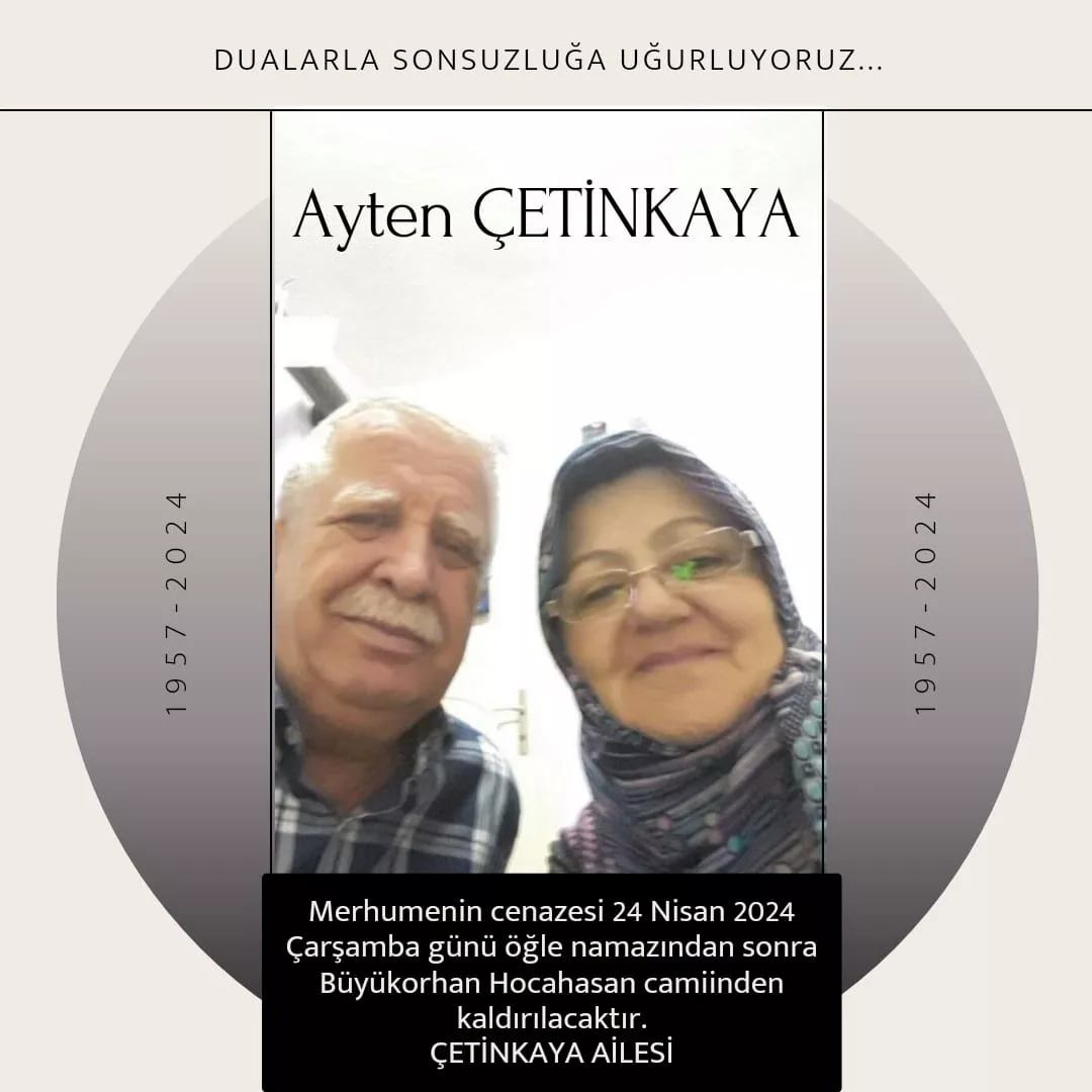 Büyükorhan İlçesinde Yasa Hakim: Eski İlçe Başkanı Bayram Çetinkaya'nın Eşi Vefat Etti