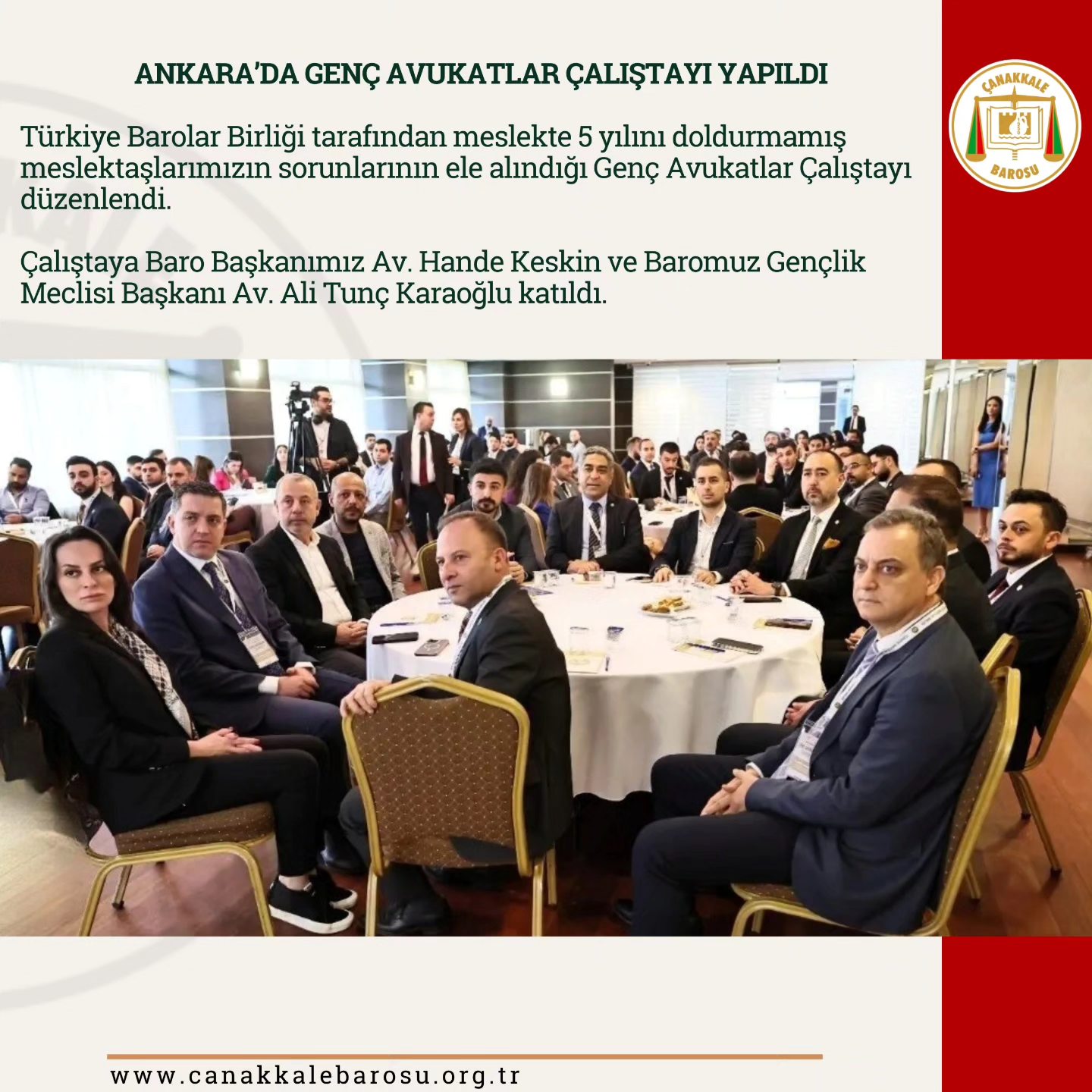 Genç Avukatlar Çalıştayı: Hukuk Camiasında Çözüm Arayışları