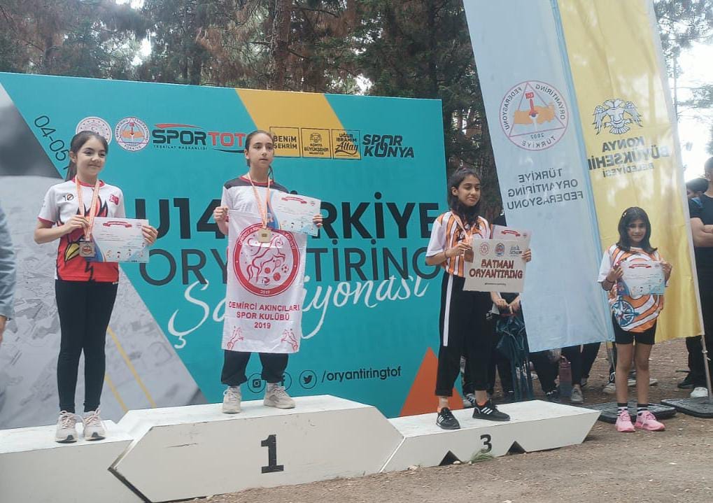 U14 Türkiye Oryantiring Şampiyonası Konya'da Tamamlandı