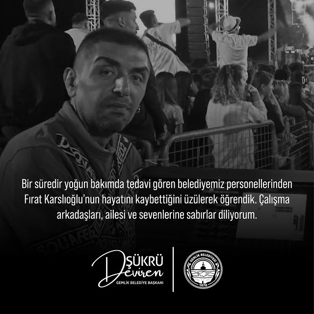Gemlik Bölgesi, Belediye Çalışanı Fırat Karslıoğlu’nun Vefatıyla Yasta