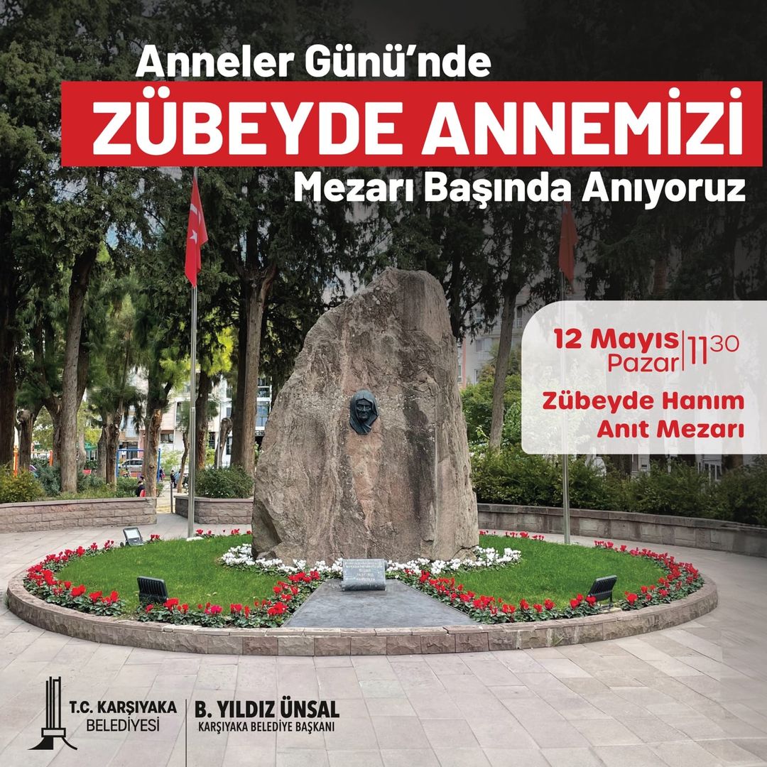 İzmir Karşıyaka'da Zübeyde Hanım için Anneler Günü Anma Töreni