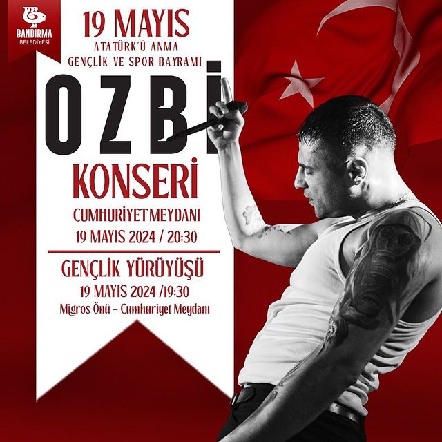 19 Mayıs'ta Gençlik Yürüyüşü ve Ozbi Konseri ile Coşku Dorukta!