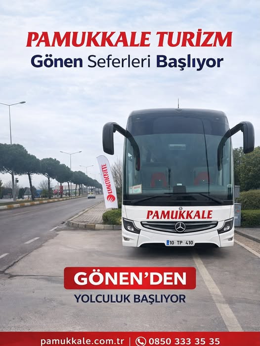 Pamukkale Turizm Gönen'den Direkt Seferlere Başlıyor: İstanbul ve İzmir Hatları Aktif