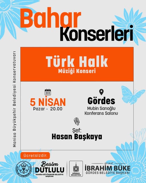 Gördes'te Türk Halk Müziği Coşkusu: Belediyesi Bahar Konseriyle Sanatseverleri Buluşturuyor