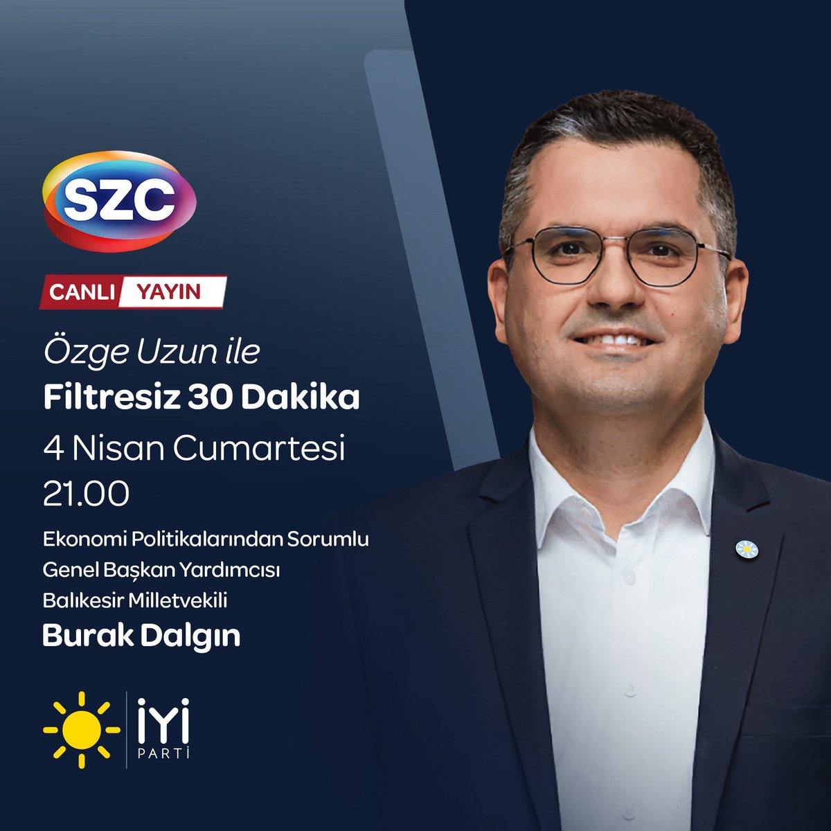 Burak DALGIN Bu Gece SZC TV'de Özge Uzun'un Konuğu Olacak