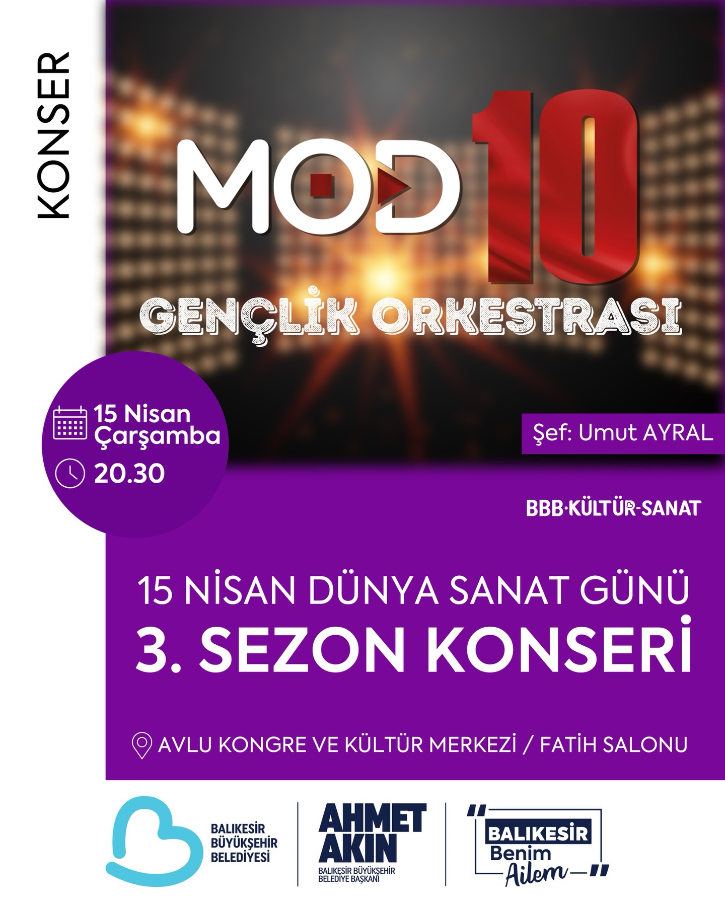 15 Nisan'da Balıkesir'de Müzik Şöleni: Mod10 Gençlik Orkestrası Sahne Alıyor!