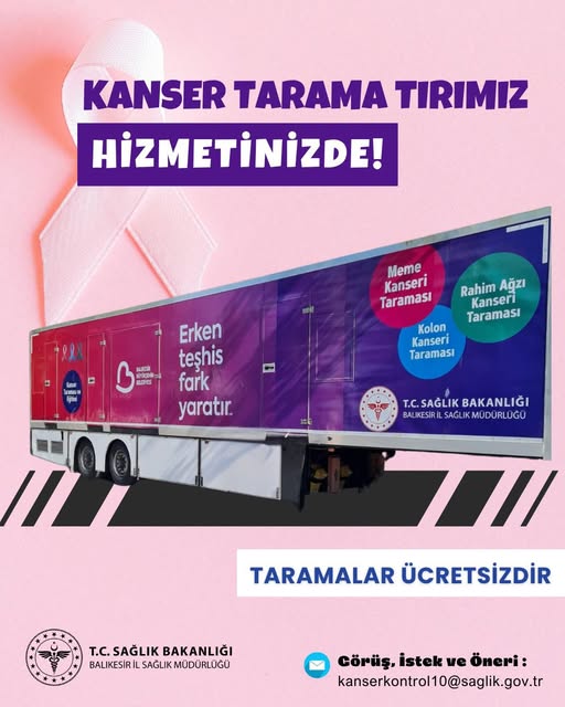 Mobil Kanser Tarama Tırı Balya'da: 13-26 Nisan'da Ücretsiz Hizmet