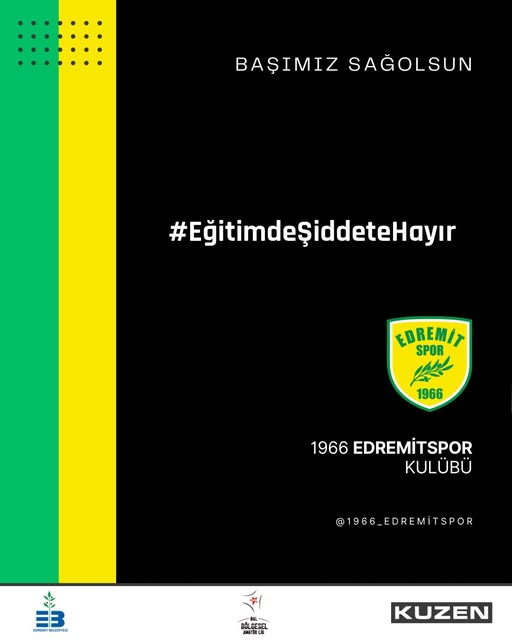 1966 Edremit Spor, Okul Saldırılarını Kınıyor: Eğitimde Şiddete Hayır