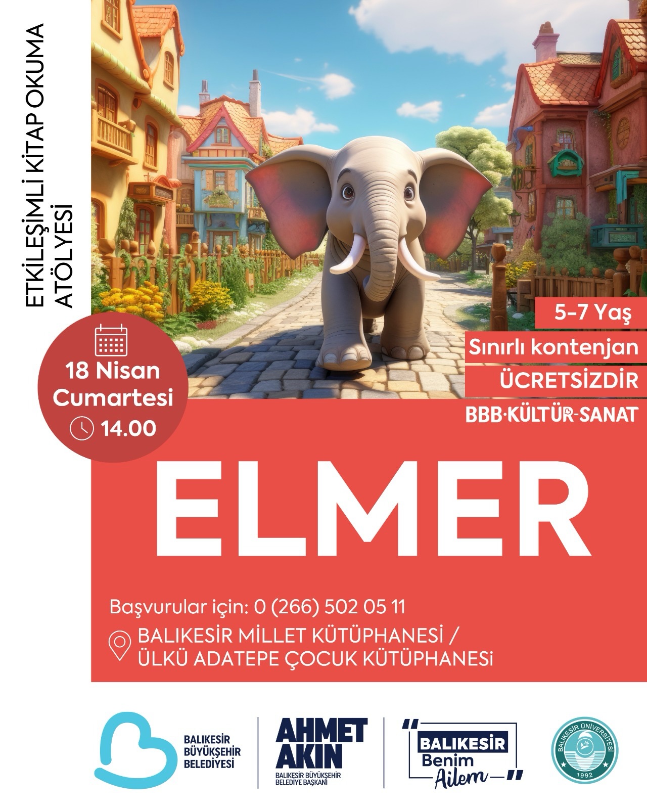 Balıkesir'de 5-7 Yaş Çocuklar İçin Ücretsiz Kitap Okuma Atölyesi