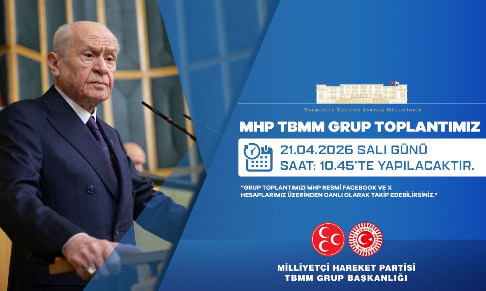 MHP TBMM Grup Toplantısı Yarın Yapılacak