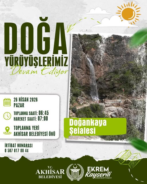 Akhisar'da Doğa Yürüyüşü: Doğankaya Şelalesi'ne Yolculuk Başlıyor