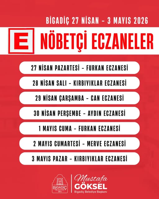 Bigadiç'te Hangi Eczaneler Nöbetçi? 27 Nisan - 3 Mayıs Listesi Açıklandı