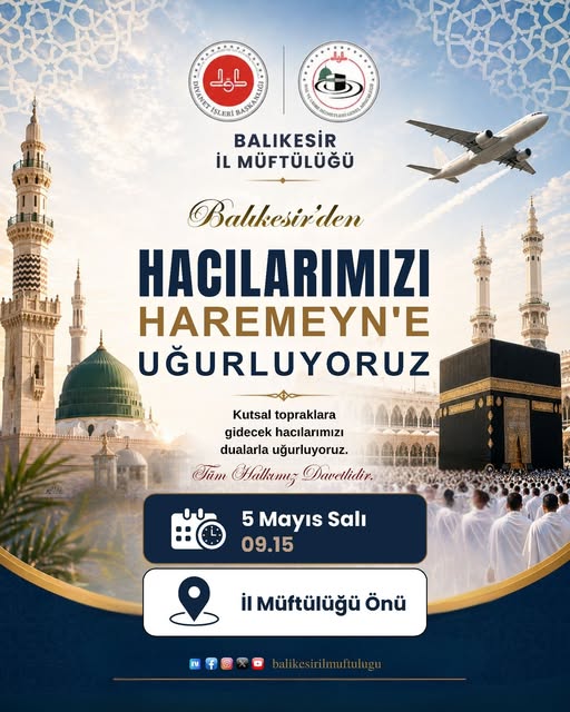 Balıkesir'de Hac Uğurlama Programı Duyurusu