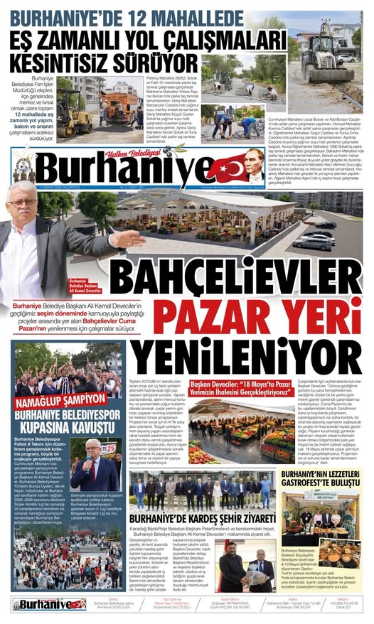 Burhaniye Belediyesi Haber Gazetesi 267. Sayısı ile Vatandaşlarla Buluştu