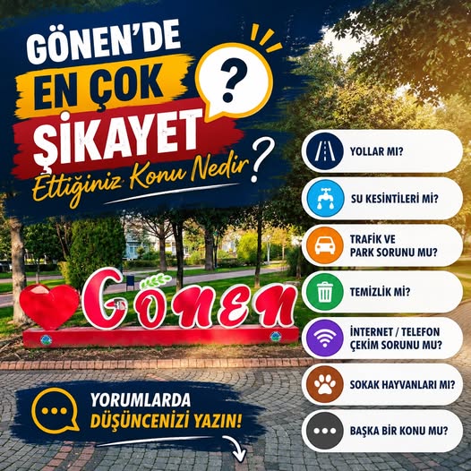 Gönenlilerin En Büyük Şikayetleri Sosyal Medyada Gündem Oldu