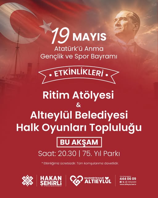 Altıeylül'de 19 Mayıs Coşkusu Bu Akşam Sahne Alıyor
