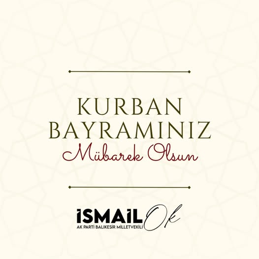 AK Partili İsmail OK'tan Kurban Bayramı Mesajı