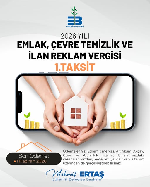 Edremit'te Vergi Ödemeleri İçin Son Gün 1 Haziran