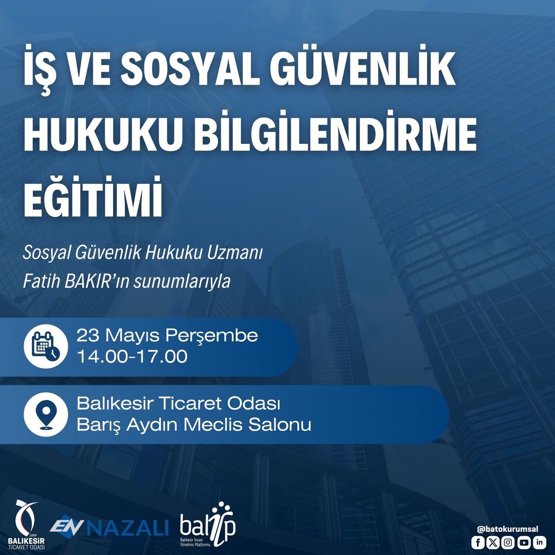 Balıkesir Ticaret Odası'ndan Önemli Seminer: 