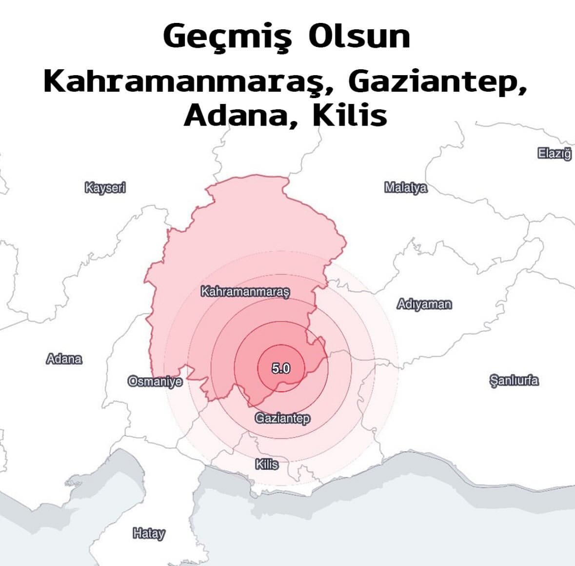 Kahramanmaraş, Gaziantep, Kilis ve Adana'da Deprem