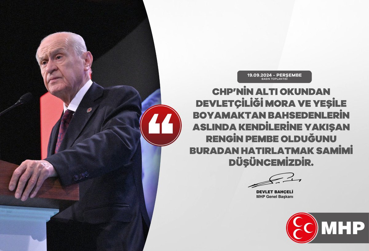 MHP Lideri Bahçeli, CHP'nin Altı Ok İdeolojisi Hakkında Açıklamalarda Bulundu