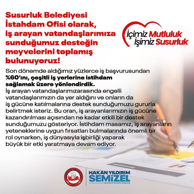 Susurluk Belediyesi, İş Arayan Vatandaşlara Destek Sağladı