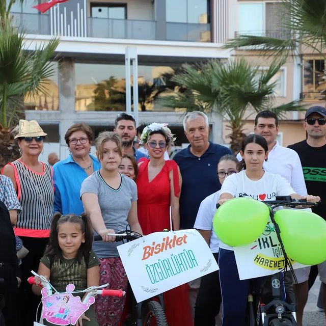 Turgutlu'da Dünya Otomobilsiz Kentler Günü Bisiklet Turu Düzenlendi