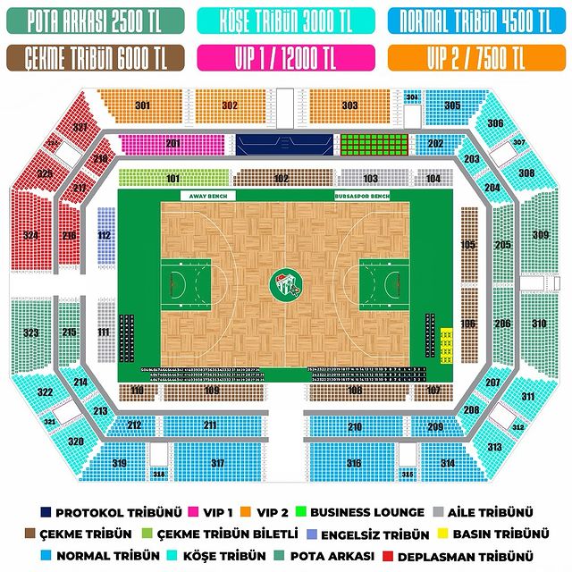 Bursaspor Basketbol Takımı Kombineleri Satışa Sunuldu