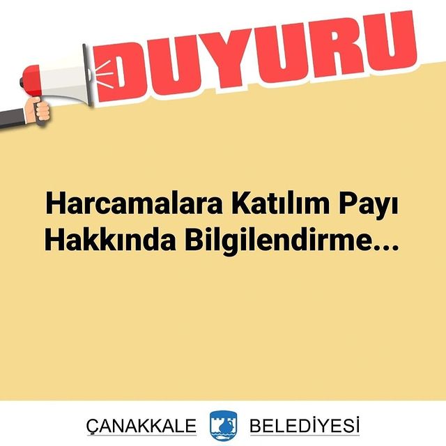 Harcamalara Katılım Payı Bilgilendirmesi