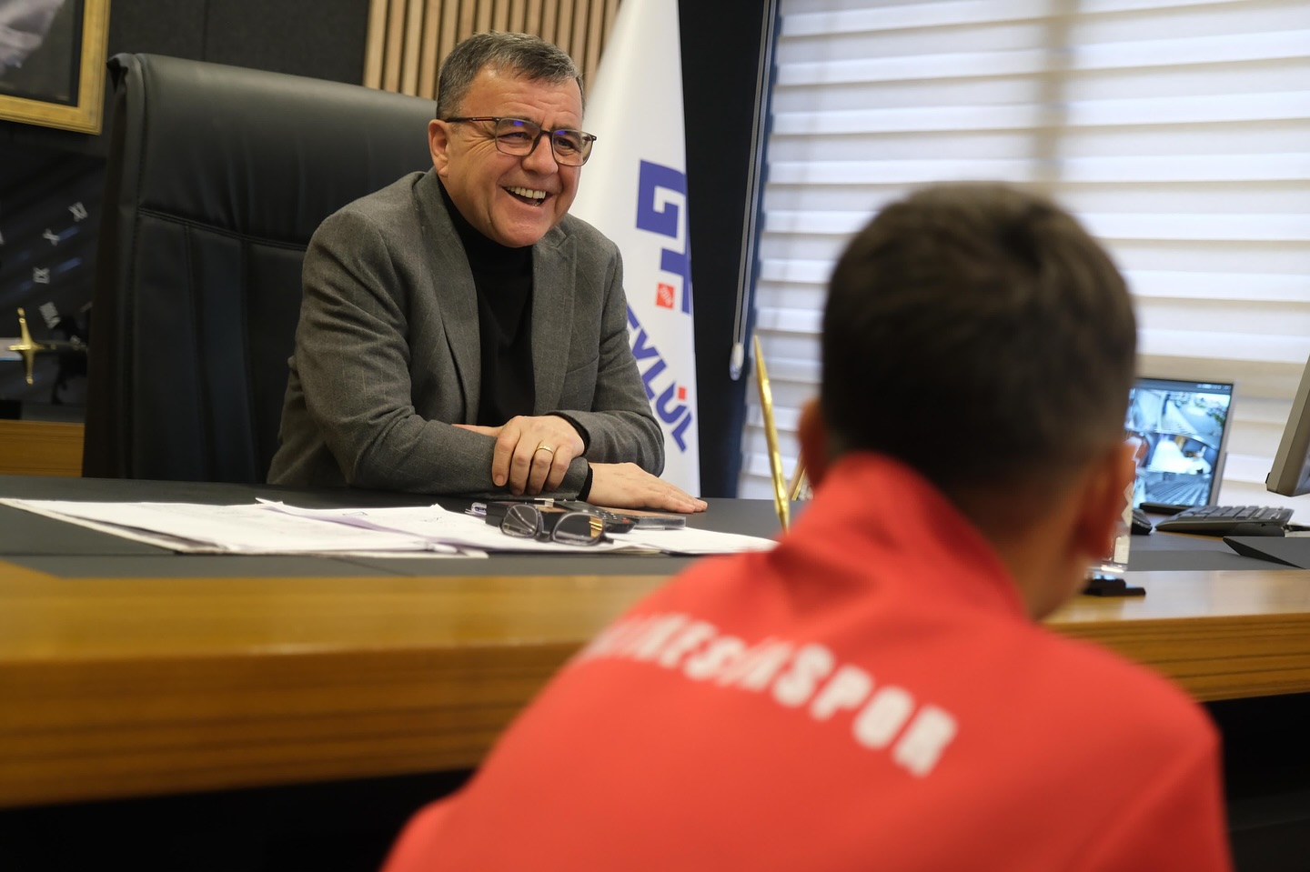 Balıkesirspor U12 Takımından Başkan Hakan Şehirli'ye Ziyaret