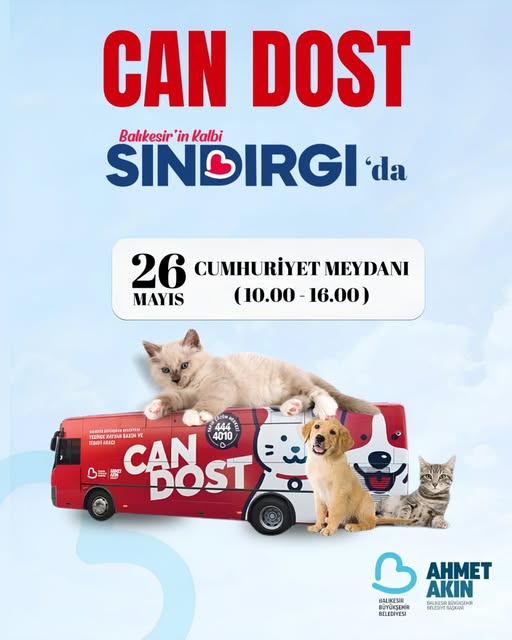 Sındırgı'da Sokak Hayvanları İçin Can Dost Aracı Hizmeti Başlıyor