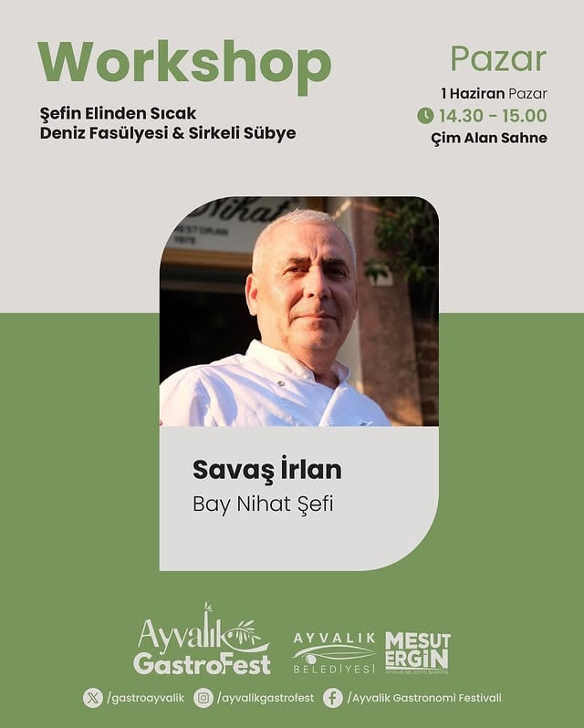 Ayvalık GastroFest'te Workshop Coşkusu: 2 Gün Sürecek Program