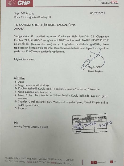 CHP'de Olağanüstü Kurultay Kararı: Partinin Geleceğine Sahip Çıkma İradesi