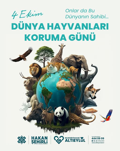 Altıeylül Belediyesi'nden 4 Ekim Dünya Hayvanları Koruma Günü'nde Anlamlı Çağrı: 