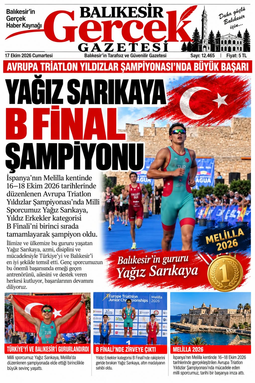 YAĞIZ SARIKAYA B FİNAL ŞAMPİYONU