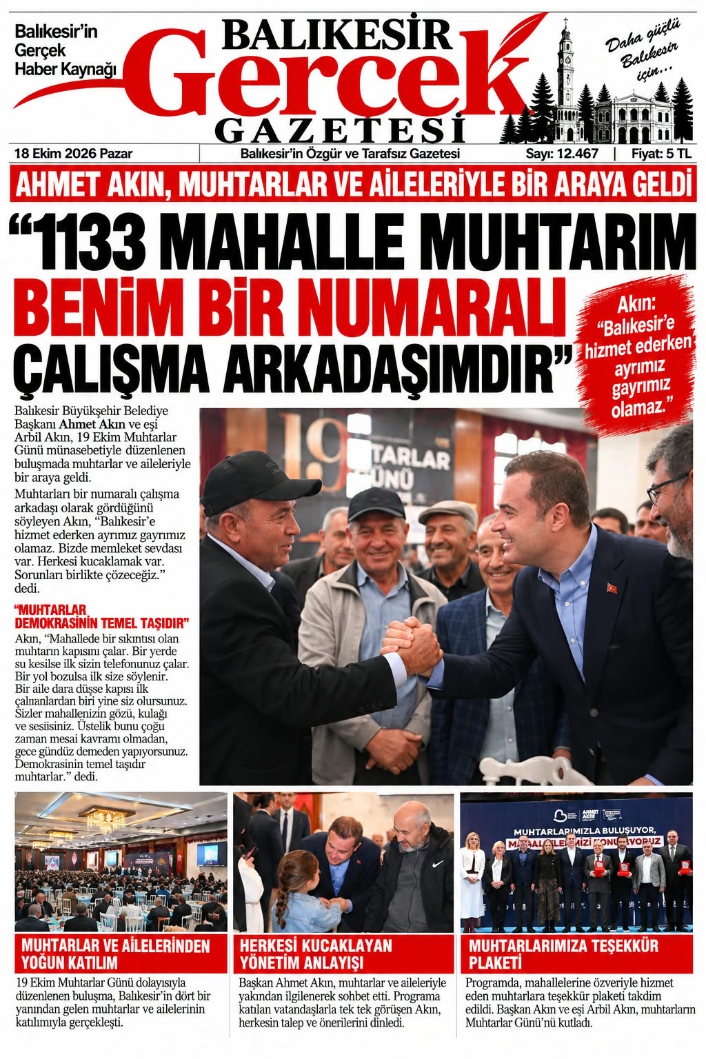 Akın, “1133 Mahalle Muhtarım Benim Bir Numaralı Çalışma Arkadaşımdır